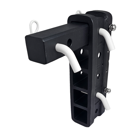 The Major - Patriot Hitches Adjustable Drop/Rise Hitch Stacked Receivers for 2" Hitches - 10" Drop/Rise – 25k - White Accent