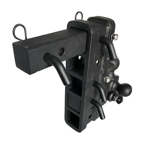 The Patriot - Patriot Hitches 8-Way 3-Ball Mount w/ Adjustable Stacked Receivers - 2" Hitch – 25K – Texture Accent