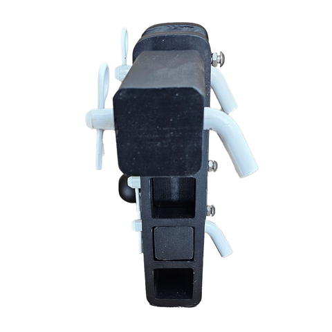 The Patriot - Patriot Hitches 8-Way 3-Ball Mount w/ Adjustable Stacked Receivers – 2-1/2" Hitch – 25K – White Accent