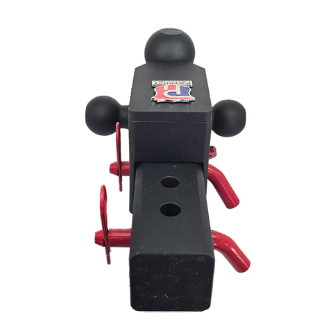 The Captain 5 in 1 - Patriot Hitches 5-Way 3-Ball Mount for 2-1/2" Hitches - The Captain - 30K – Red Accent