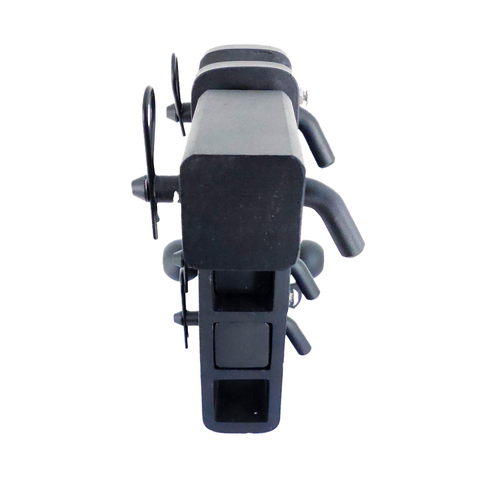 The Patriot - Patriot Hitches 8-Way 3-Ball Mount w/ Adjustable Stacked Receivers – 2-1/2" Hitch – 25K – Black Texture Accent