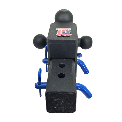The Captain 5 in 1 - Patriot Hitches 5-Way 3-Ball Mount for 2-1/2" Hitches - The Captain - 30K – Blue Accent