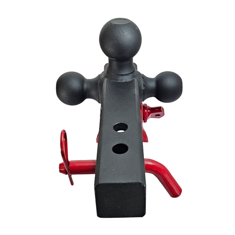The Captain 4 in 1 - Patriot Hitches 4-Way 3-Ball Mount for 2" Hitches - The Captain - 30K - Red Accent