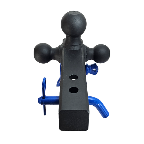 The Captain 4 in 1 - Patriot Hitches 4-Way 3-Ball Mount for 2" Hitches - The Captain - 30K - Blue Accent