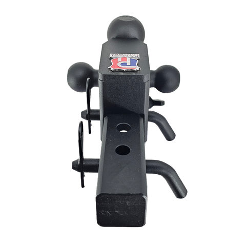 The Captain 5 in 1 - Patriot Hitches 5-Way 3-Ball Mount for 2" Hitches - The Captain - 30K – Black Texture Accent