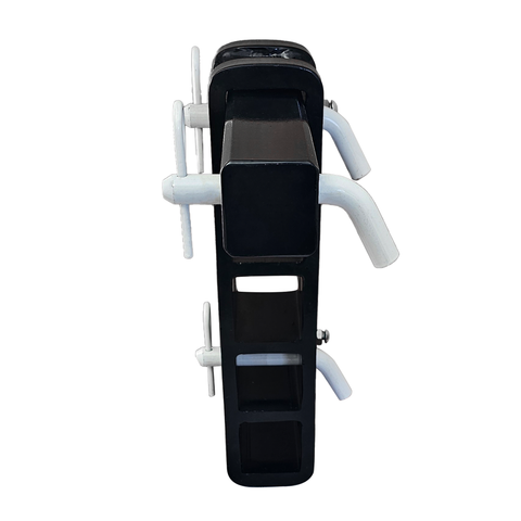 The Major - Patriot Hitches Adjustable Drop/Rise Hitch Stacked Receivers for 2" Hitches - 10" Drop/Rise – 25k - White Accent (Black Gloss)
