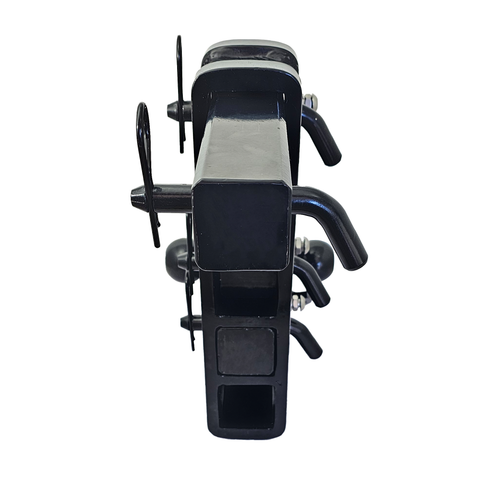 The Patriot - Patriot Hitches 8-Way 3-Ball Mount w/ Adjustable Stacked Receivers - 2" Hitch – 25K – Black Gloss Accent (Black Gloss)