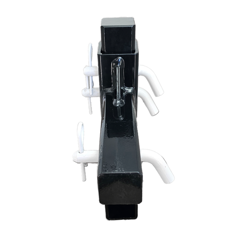 The General Heavy Duty - Patriot Hitches 2" Adjustable Drop Hitch Adapter - 11" Rise/Drop - 10K - White Accent (Black Gloss)