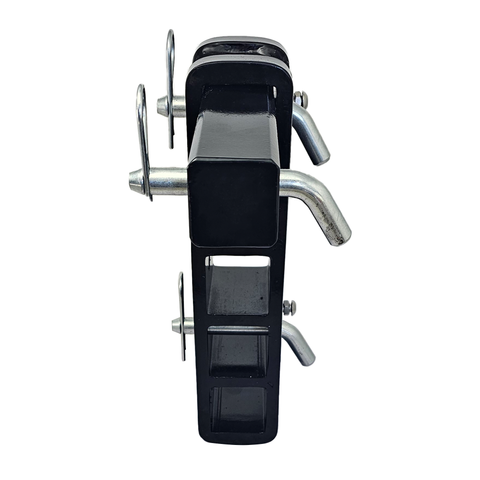 The Major - Patriot Hitches Adjustable Drop/Rise Hitch Stacked Receivers for 2" Hitches - 10" Drop/Rise – 25k - Silver Accent (Black Gloss)