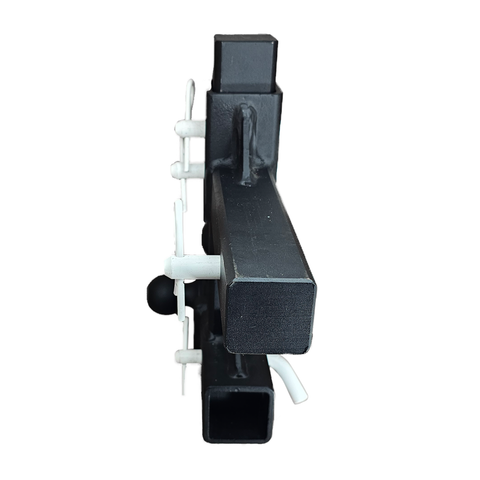 The Commander - Patriot Hitches 2" Adjustable Drop Hitch Adapter - 11" Rise/Drop - 10K w/ 4-Way 3-Ball Mount - White Accent