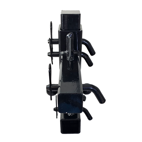 The Commander - Patriot Hitches 2" Adjustable Drop Hitch Adapter - 11" Rise/Drop - 10K w/ 4-Way 3-Ball Mount - Black Gloss Accent (Black Gloss)