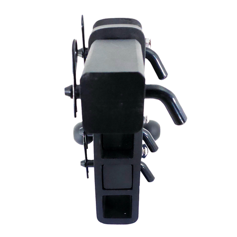 The Patriot - Patriot Hitches 8-Way 3-Ball Mount w/ Adjustable Stacked Receivers – 2-1/2" Hitch – 25K – Black Gloss Accent