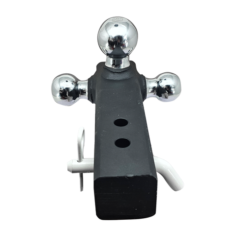 The Captain 4 in 1 - Patriot Hitches 4-Way 3-Ball Mount for 2-1/2" Hitches - The Captain - 30K - White Accent (Texture Chrome)