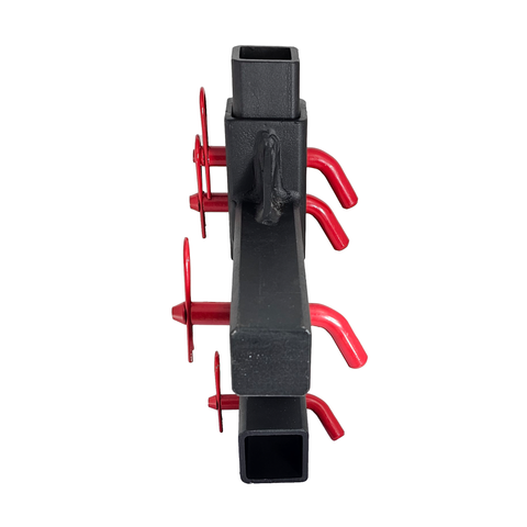 The General Normal Duty - Patriot Hitches 2" Adjustable Drop Hitch Adapter - 11" Rise/Drop - 7K - Red Accent