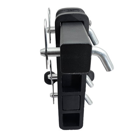 The Patriot - Patriot Hitches 8-Way 3-Ball Mount w/ Adjustable Stacked Receivers - 2" Hitch – 25K – Silver Accent
