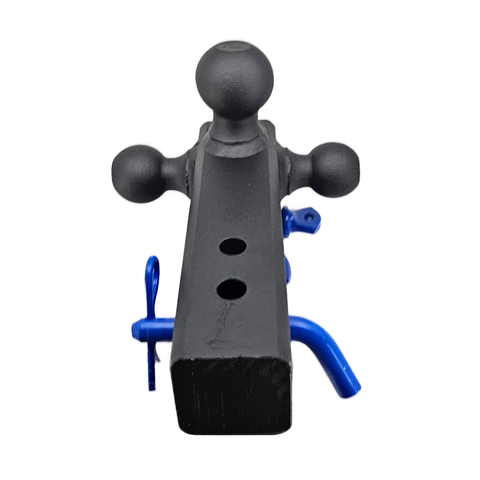 The Captain 4 in 1 - Patriot Hitches 4-Way 3-Ball Mount for 2-1/2" Hitches - The Captain - 30K - Blue Accent