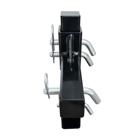 The General Heavy Duty - Patriot Hitches 2" Adjustable Drop Hitch Adapter - 11" Rise/Drop - 10K - Silver Accent (Black Gloss)