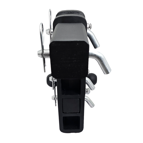 The Patriot - Patriot Hitches 8-Way 3-Ball Mount w/ Adjustable Stacked Receivers – 2-1/2" Hitch – 25K – Silver Accent