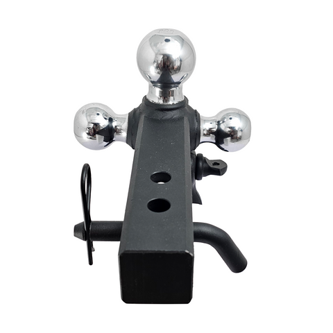 The Captain 4 in 1 - Patriot Hitches 4-Way 3-Ball Mount for 2" Hitches - The Captain - 30K - Black Texture Accent (Texture Chrome)