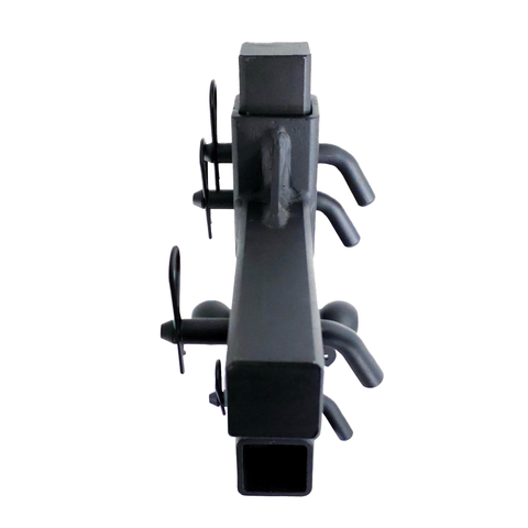 The Commander - Patriot Hitches 2" Adjustable Drop Hitch Adapter - 11" Rise/Drop - 10K w/ 4-Way 3-Ball Mount - Black Texture Accent