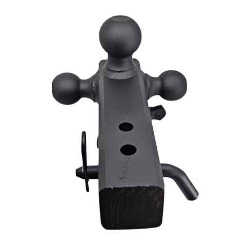 The Captain 4 in 1 - Patriot Hitches 4-Way 3-Ball Mount for 2-1/2" Hitches - The Captain - 30K - Black Texture Accent