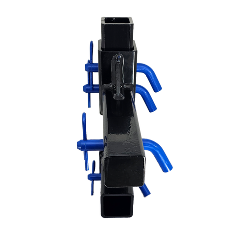 The General Normal Duty - Patriot Hitches 2" Adjustable Drop Hitch Adapter - 11" Rise/Drop - 7K - Blue Accent (Black Gloss)