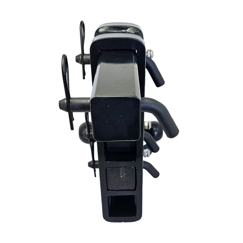 The Patriot - Patriot Hitches 8-Way 3-Ball Mount w/ Adjustable Stacked Receivers - 2" Hitch – 25K – Texture Accent (Black Gloss)