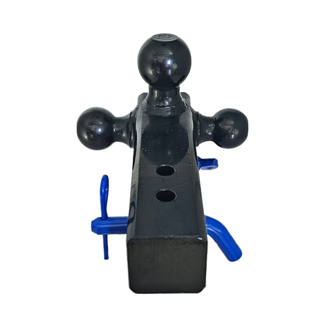 The Captain 4 in 1 - Patriot Hitches 4-Way 3-Ball Mount for 2-1/2" Hitches - The Captain - 30K - Blue Accent (Black Gloss)