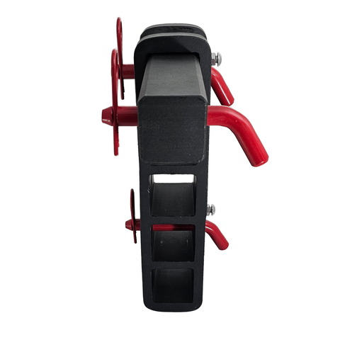 The Major - Patriot Hitches Adjustable Drop/Rise Hitch Stacked Receivers for 2" Hitches - 10" Drop/Rise – 25k - Red Accent