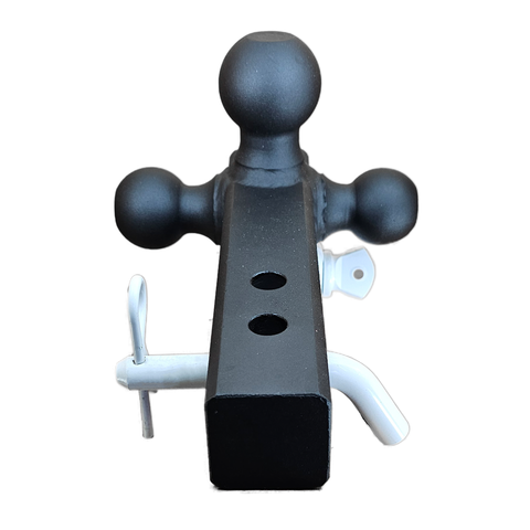 The Captain 4 in 1 - Patriot Hitches 4-Way 3-Ball Mount for 2" Hitches - The Captain - 30K - White Accent