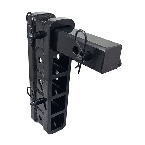 The Major - Patriot Hitches Adjustable Drop/Rise Hitch Stacked Receivers for 2" Hitches - 10" Drop/Rise – 25k - Black Gloss Accent (Black Gloss)