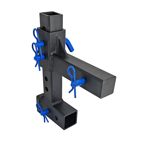 The General Normal Duty - Patriot Hitches 2" Adjustable Drop Hitch Adapter - 11" Rise/Drop - 7K - Blue Accent