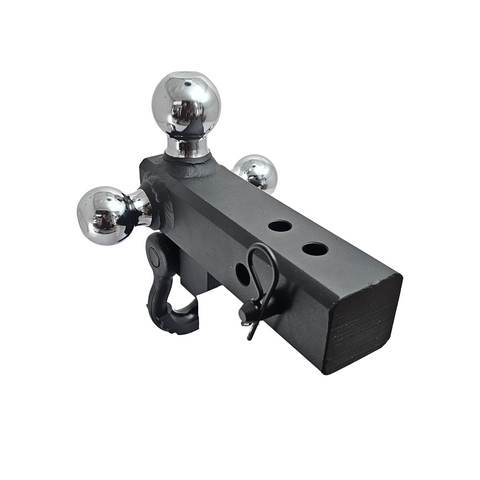 The Captain 4 in 1 - Patriot Hitches 4-Way 3-Ball Mount for 2-1/2" Hitches - The Captain - 30K - Black Texture Accent (Texture Chrome)