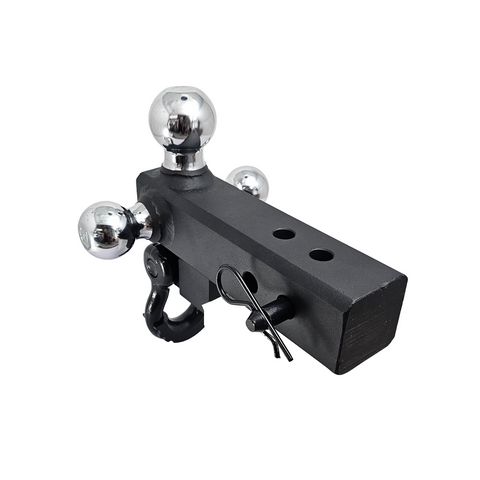 The Captain 4 in 1 - Patriot Hitches 4-Way 3-Ball Mount for 2-1/2" Hitches - The Captain - 30K - Black Gloss Accent (Texture Chrome)