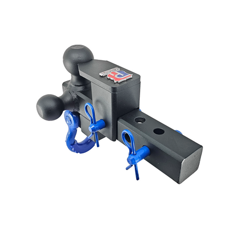 The Captain 5 in 1 - Patriot Hitches 5-Way 3-Ball Mount for 2" Hitches - The Captain - 30K – Blue Accent
