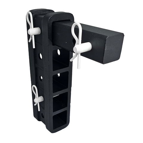 The Major - Patriot Hitches Adjustable Drop/Rise Hitch Stacked Receivers for 2" Hitches - 10" Drop/Rise – 25k - White Accent