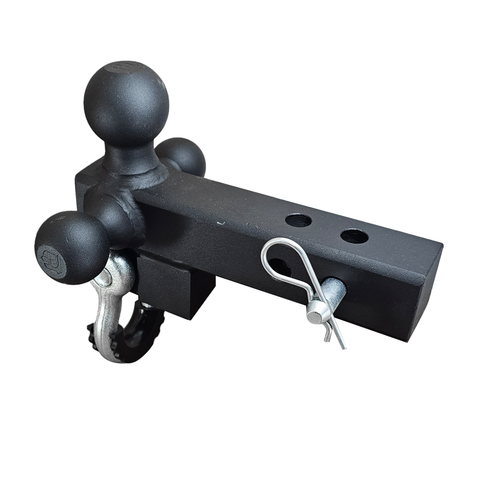 The Captain 4 in 1 - Patriot Hitches 4-Way 3-Ball Mount for 2" Hitches - The Captain - 30K - Silver Accent