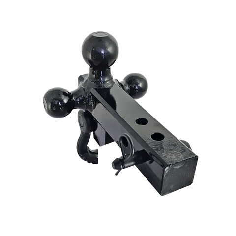 The Captain 4 in 1 - Patriot Hitches 4-Way 3-Ball Mount for 2" Hitches - The Captain - 30K - Black Texture Accent (Black Gloss)