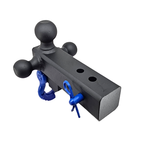 The Captain 4 in 1 - Patriot Hitches 4-Way 3-Ball Mount for 2-1/2" Hitches - The Captain - 30K - Blue Accent