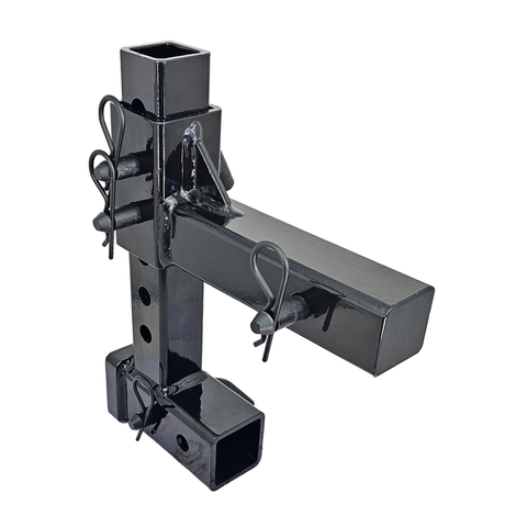 The General Normal Duty - Patriot Hitches 2" Adjustable Drop Hitch Adapter - 11" Rise/Drop - 7K - Black Texture Accent (Black Gloss)