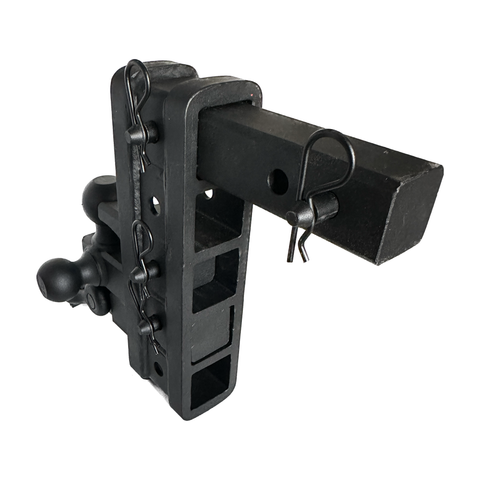 The Patriot - Patriot Hitches 8-Way 3-Ball Mount w/ Adjustable Stacked Receivers - 2" Hitch – 25K – Texture Accent