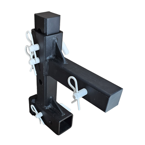 The General Heavy Duty - Patriot Hitches 2" Adjustable Drop Hitch Adapter - 11" Rise/Drop - 10K - White Accent