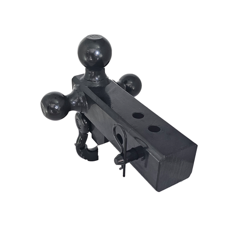 The Captain 4 in 1 - Patriot Hitches 4-Way 3-Ball Mount for 2-1/2" Hitches - The Captain - 30K - Black Gloss Accent (Black Gloss)