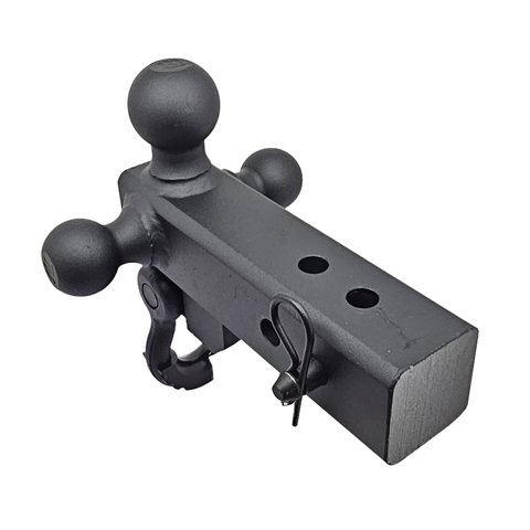 The Captain 4 in 1 - Patriot Hitches 4-Way 3-Ball Mount for 2-1/2" Hitches - The Captain - 30K - Black Texture Accent