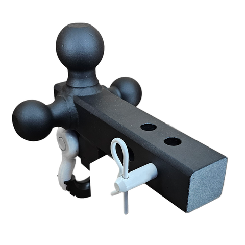 The Captain 4 in 1 - Patriot Hitches 4-Way 3-Ball Mount for 2" Hitches - The Captain - 30K - White Accent