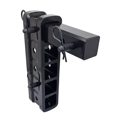 The Major - Patriot Hitches Adjustable Drop/Rise Hitch Stacked Receivers for 2" Hitches - 10" Drop/Rise – 25k - Black Texture Accent (Black Gloss)