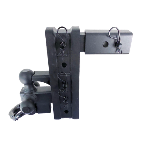 The Patriot - Patriot Hitches 8-Way 3-Ball Mount w/ Adjustable Stacked Receivers – 2-1/2" Hitch – 25K – Black Gloss Accent