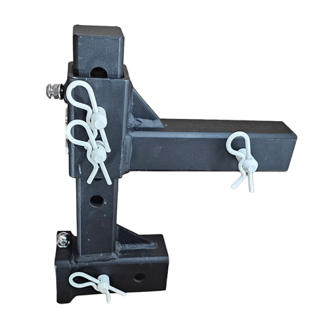 The General Heavy Duty - Patriot Hitches 2" Adjustable Drop Hitch Adapter - 11" Rise/Drop - 10K - White Accent