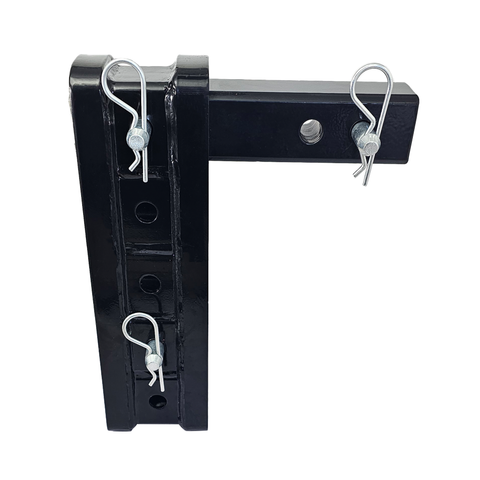 The Major - Patriot Hitches Adjustable Drop/Rise Hitch Stacked Receivers for 2" Hitches - 10" Drop/Rise – 25k - Silver Accent (Black Gloss)