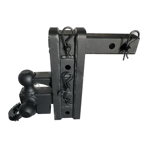 The Patriot - Patriot Hitches 8-Way 3-Ball Mount w/ Adjustable Stacked Receivers - 2" Hitch – 25K – Texture Accent